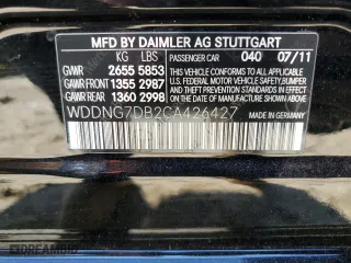 2012 Mercedes-Benz S-Class S 550 with VIN WDDNG7DB2CA426427, listed as a Copart auction lot 43619315 with 126,212 mi miles and Salvage Title. Bid and sale history available at carsss.com. Image 14.