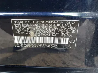 2008 Lexus LS LWB with VIN JTHGL46F785021269, listed as a IAAI auction lot 41882714 with 123,534 mi miles. Bid and sale history available at carsss.com. Image 9.