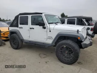 2017 Jeep Wrangler Unlimited Sport with VIN 1C4BJWDG2HL551380, listed as a Copart auction lot 48792195 with 0 mi miles and Salvage Title. Bid and sale history available at carsss.com. Image 4.