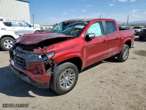2023 Chevrolet Colorado 2WD LT with VIN 1GCPSCEK7P1199279, listed as a Copart auction lot 50560155 with 25,320 mi miles and Salvage Title. Bid and sale history available at carsss.com. Image 1.