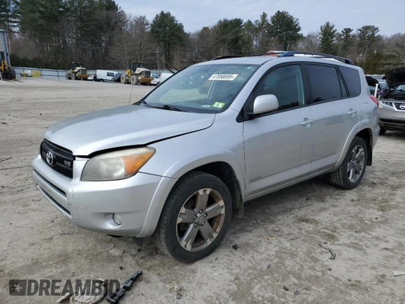 2008 Toyota RAV4 Sport with VIN JTMBK32V886039960, listed as a Copart auction lot 47858695 with 318,100 mi miles and Clean Title. Bid and sale history available at carsss.com. Image 1.