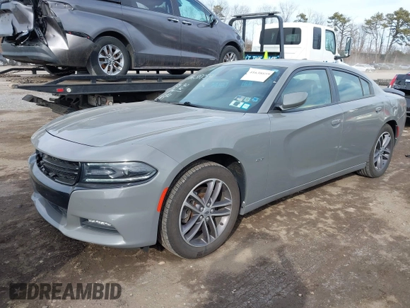 2018 Dodge Charger GT with VIN 2C3CDXJGXJH129791, listed as a IAAI auction lot 41638859 with 53,176 mi miles. Bid and sale history available at carsss.com. Image 2.