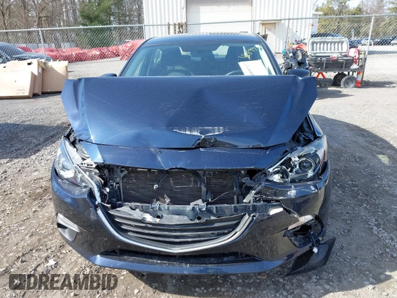 2015 Mazda 3 i SV with VIN JM1BM1T74F1235726, listed as a IAAI auction lot 41899717 with 83,201 mi miles. Bid and sale history available at carsss.com. Image 6.