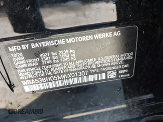 2021 BMW 5 Series 530i с VIN WBA53BH05MWX01307, выставлен на аукционе IAAI как лот 41755966 с пробегом 73 780 миль миль и . История ставок и продаж доступна на DreamBid. Изображение 9.