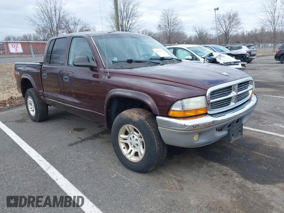 2004 Dodge Dakota SLT with VIN 1D7HG48NX4S751497, listed as a IAAI auction lot 41737935 with 106,064 mi miles. Bid and sale history available at carsss.com. Image 1.
