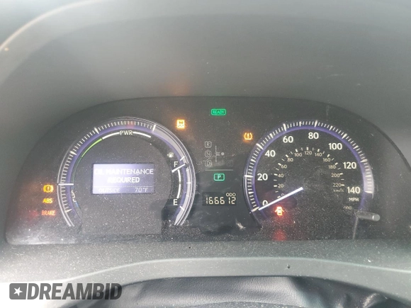 2010 Lexus HS 250h with VIN JTHBB1BA5A2021395, listed as a Copart auction lot 86613024 with 166,612 mi miles and Salvage Title. Bid and sale history available at DreamBid. Image 9.