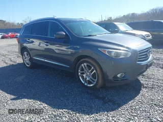 2013 Infiniti JX35 with VIN 5N1AL0MM5DC301792, listed as a IAAI auction lot 41554519 with 186,917 mi miles. Bid and sale history available at carsss.com. Image 1.
