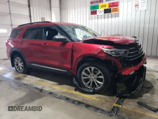 2020 Ford Explorer XLT with VIN 1FMSK8DH3LGB02241, listed as a Copart auction lot 53352625 with 36,009 mi miles and Salvage Title. Bid and sale history available at carsss.com. Image 4.
