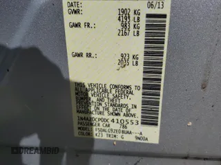 2013 Nissan LEAF SV z VIN 1N4AZ0CP0DC410553, wystawiony jako Copart lot #58047085 z przebiegiem 41 864 mil mil oraz Czysty tytuł • Clean title. Historia ofert i sprzedaży dostępna na DreamBid. Obrazek 13.