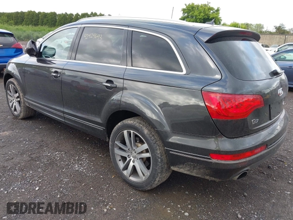 2014 Audi Q7 Premium Plus with VIN WA1LGAFE7ED001805, listed as a IAAI auction lot 42424693 with 92,720 mi miles and . Bid and sale history available at DreamBid. Image 3.