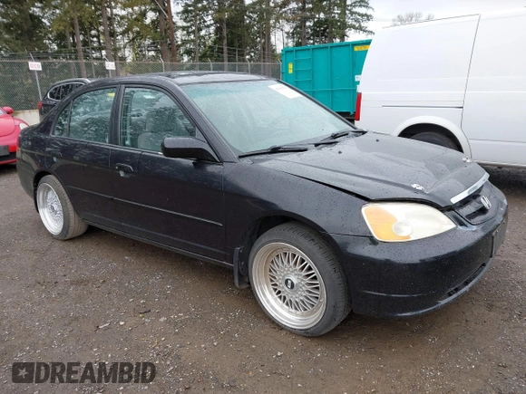 2001 Honda Civic EX with VIN 2HGES26761H547434, listed as a IAAI auction lot 41915930 with 192,883 mi miles and . Bid and sale history available at carsss.com. Image 1.