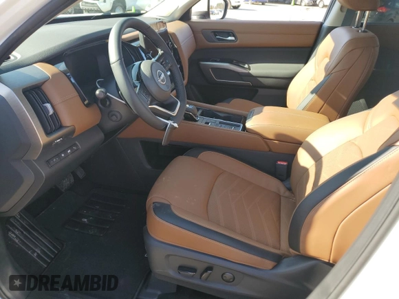 2024 Nissan Pathfinder Platinum with VIN 5N1DR3DG9RC307349, listed as a Copart auction lot 43464825 with 1,077 mi miles and Salvage title. Bid and sale history available at DreamBid. Image 7.