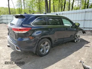 2019 Toyota Highlander Hybrid Limited with VIN 5TDDGRFH1KS053031, listed as a Copart auction lot 56865535 with 117,728 mi miles and Salvage title. Bid and sale history available at DreamBid. Image 3.