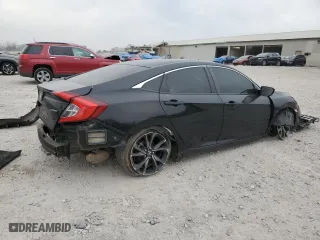 2021 Honda Civic Sedan Sport with VIN 19XFC2F80ME203185, listed as a Copart auction lot 49065335 with 68,823 mi miles and Salvage Title. Bid and sale history available at carsss.com. Image 3.