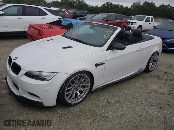 2013 BMW M3 with VIN WBSDX9C58DE785569, listed as a Copart auction lot 74569354 with 0 mi miles and Salvage Title. Bid and sale history available at carsss.com. Image 1.
