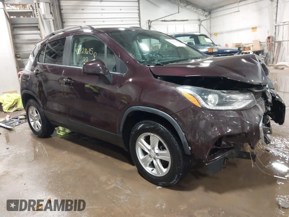 2022 Chevrolet Trax LT with VIN KL7CJPSM8NB543754, listed as a IAAI auction lot 41521615 with 41,291 mi miles. Bid and sale history available at carsss.com. Image 1.