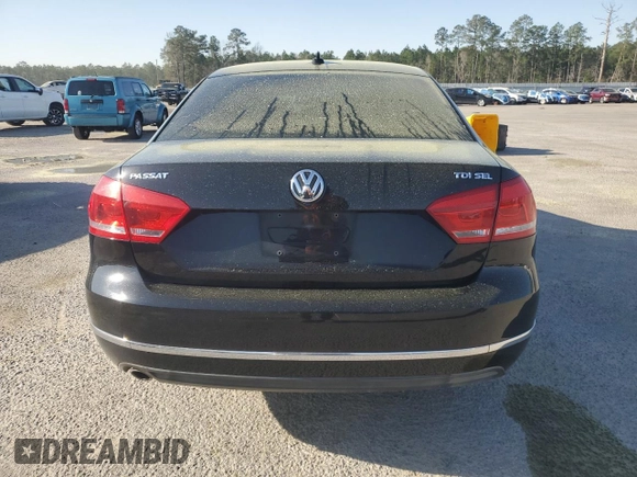 2014 Volkswagen Passat TDI SEL Premium with VIN 1VWCN7A39EC046042, listed as a Copart auction lot 48333625 with 151,255 mi miles and Salvage Title. Bid and sale history available at carsss.com. Image 6.