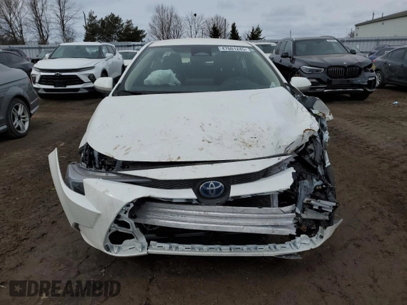 2023 Toyota Corolla Hybrid LE with VIN JTDBDMHE5P3006888, listed as a Copart auction lot 47601245 with 0 mi miles and Salvage Title. Bid and sale history available at carsss.com. Image 5.