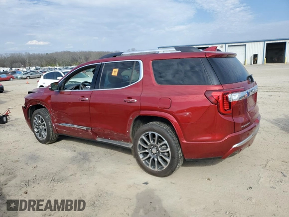 2021 GMC Acadia Denali with VIN 1GKKNXLS6MZ114056, listed as a Copart auction lot 49339025 with Not provided miles and Salvage title. Bid and sale history available at DreamBid. Image 2.