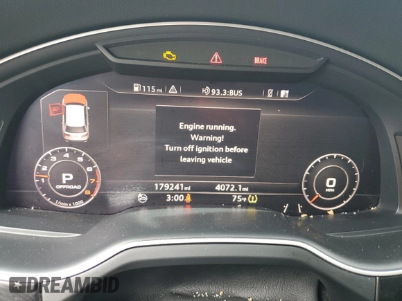 2017 Audi Q7 Premium Plus with VIN WA1LAAF76HD009093, listed as a Copart auction lot 53864075 with 179,241 mi miles and Clean Title. Bid and sale history available at carsss.com. Image 9.