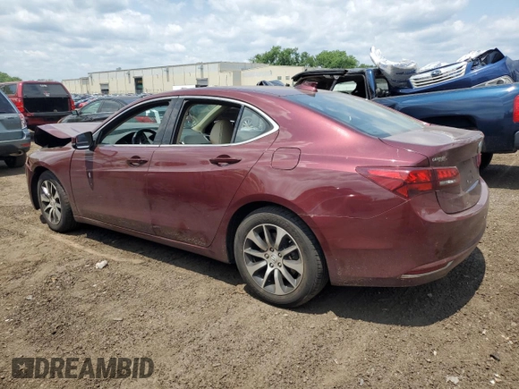 2016 Acura TLX with VIN 19UUB1F34GA007865, listed as a Copart auction lot 61728575 with 123,938 mi miles and Salvage title. Bid and sale history available at DreamBid. Image 2.