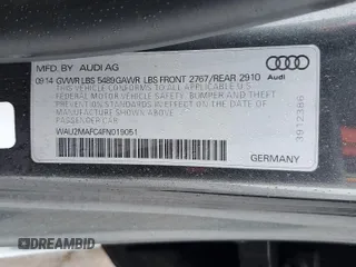 2015 Audi A7 3.0 TDI Prestige with VIN WAU2MAFC4FN019051, listed as a Copart auction lot 39189434 with 133,955 mi miles. Bid and sale history available at carsss.com. Image 13.