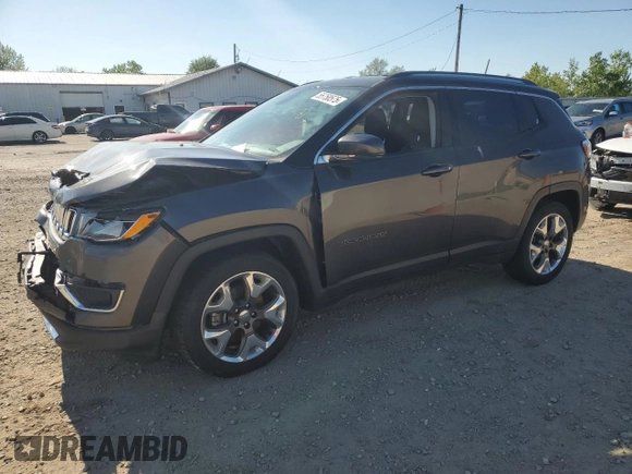 2020 Jeep Compass Limited z VIN 3C4NJCCB6LT114416, wystawiony jako Copart lot #55758575 z przebiegiem Nie podano mil oraz Szkoda całkowita • Salvage title. Historia ofert i sprzedaży dostępna na DreamBid. Obrazek 1.