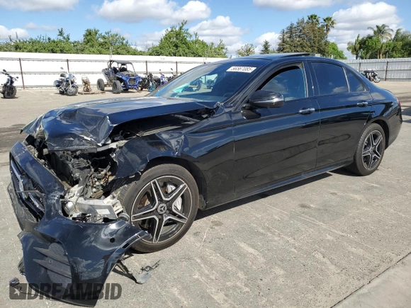 2022 Mercedes-Benz E 350 with VIN W1KZF8DB0NB077775, listed as a Copart auction lot 56567085 with 39,548 mi miles and Salvage title. Bid and sale history available at DreamBid. Image 1.