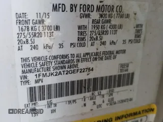 2016 Ford Expedition EL Limited with VIN 1FMJK2AT2GEF22754, listed as a Copart auction lot 53786044 with 176,562 mi miles and Salvage Title. Bid and sale history available at carsss.com. Image 13.