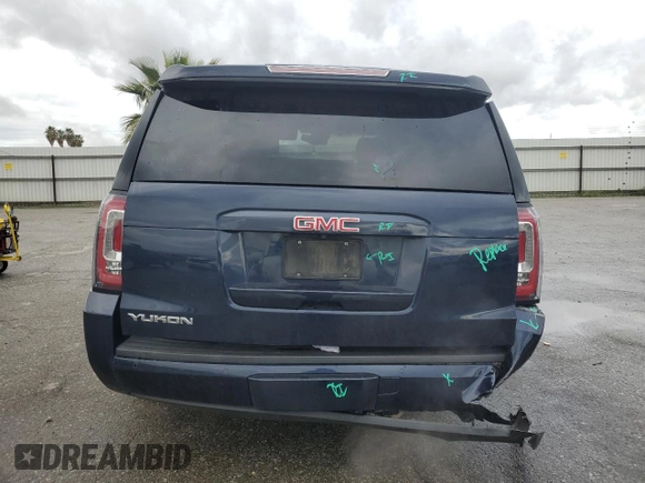 2017 GMC Yukon SLT with VIN 1GKS1BKC5HR295827, listed as a Copart auction lot 48189565 with 106,867 mi miles and Salvage Title. Bid and sale history available at carsss.com. Image 6.