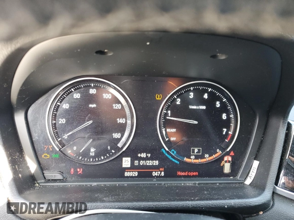 2019 BMW X1 sDrive28i with VIN WBXHU7C52K3H44195, listed as a Copart auction lot 42304175 with 88,929 mi miles and Salvage Title. Bid and sale history available at carsss.com. Image 9.