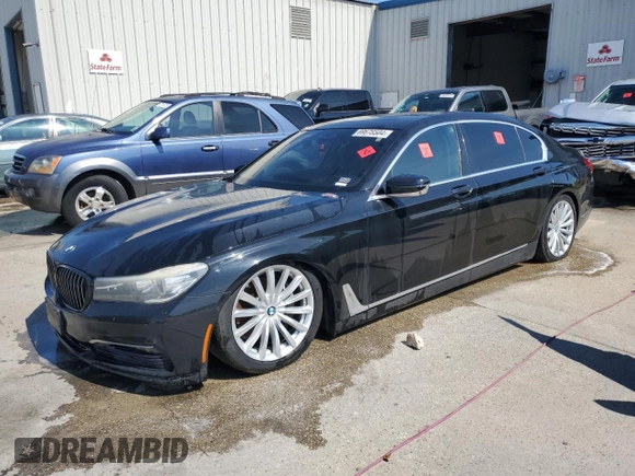 2017 BMW 7 Series 740i with VIN WBA7E2C56HG740168, listed as a Copart auction lot 69678504 with 0 mi miles and Clean Title. Bid and sale history available at carsss.com. Image 1.
