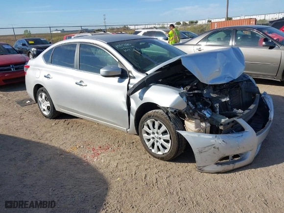 2015 Nissan Sentra S with VIN 3N1AB7AP9FY341143, listed as a IAAI auction lot 40657393 with 134,986 mi miles. Bid and sale history available at carsss.com. Image 1.