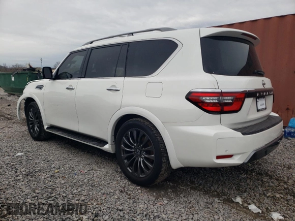 2023 Nissan Armada Platinum with VIN JN8AY2DA5P9402621, listed as a Copart auction lot 42639245 with 15,878 mi miles and Salvage Title. Bid and sale history available at carsss.com. Image 2.