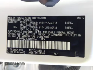 2020 Lexus NX 300 z VIN JTJDARBZ4L5007813, wystawiony jako IAAI lot #41988843 z przebiegiem 53 298 mil mil oraz . Historia ofert i sprzedaży dostępna na DreamBid. Obrazek 9.