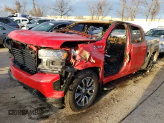 2021 Chevrolet Silverado 1500 RST with VIN 3GCUYEED0MG196445, listed as a Copart auction lot 80100913 with 0 mi miles and Non Repairable. Bid and sale history available at carsss.com. Image 1.