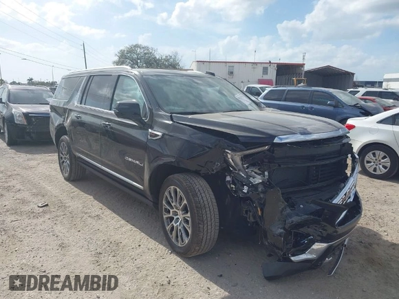 2025 GMC Yukon XL Denali with VIN 1GKS2JRL6SR170517, listed as a IAAI auction lot 41715754 with 1,091 mi miles. Bid and sale history available at carsss.com. Image 1.
