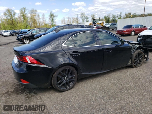 2014 Lexus IS 250 with VIN JTHBF1D24E5037134, listed as a Copart auction lot 51606485 with 74,669 mi miles and Salvage Title. Bid and sale history available at DreamBid. Image 3.