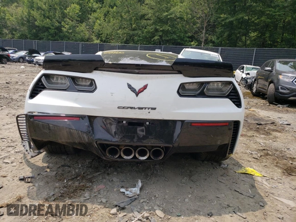 2019 Chevrolet Corvette Z06 1LZ with VIN 1G1YN2D60K5606363, listed as a Copart auction lot 58392733 with 24,777 mi miles and Salvage Title. Bid and sale history available at carsss.com. Image 6.