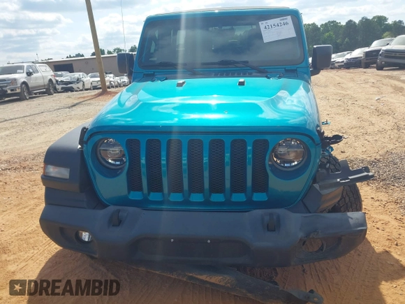 2020 Jeep Wrangler Unlimited Sport z VIN 1C4HJXDG4LW331133, wystawiony jako IAAI lot #42154246 z przebiegiem 87 668 mil mil oraz . Historia ofert i sprzedaży dostępna na DreamBid. Obrazek 12.