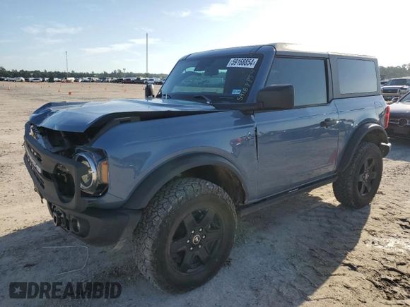 2024 Ford Bronco Black Diamond with VIN 1FMDE1AH5RLA05733, listed as a Copart auction lot 59168854 with 3,629 mi miles and Salvage Title. Bid and sale history available at DreamBid. Image 1.