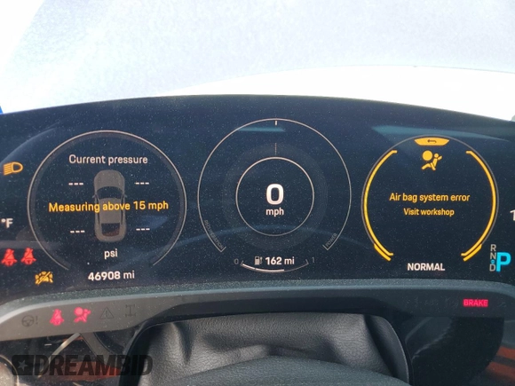 2020 Porsche Taycan 4S with VIN WP0AB2Y1XLSA52223, listed as a Copart auction lot 51683985 with 46,908 mi miles and Salvage title. Bid and sale history available at DreamBid. Image 9.