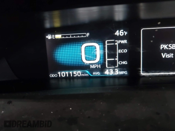 2019 Toyota Prius LE with VIN JTDL9RFUXK3007993, listed as a IAAI auction lot 41934751 with 101,150 mi miles and . Bid and sale history available at DreamBid. Image 15.