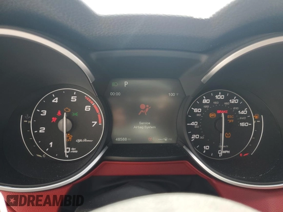 2018 Alfa Romeo Stelvio Ti Sport z VIN ZASFAKNN8J7B86006, wystawiony jako Copart lot #55559705 z przebiegiem 48 588 mil mil oraz Szkoda całkowita • Salvage title. Historia ofert i sprzedaży dostępna na DreamBid. Obrazek 9.