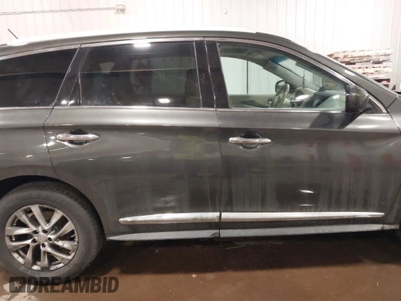 2013 Infiniti JX35 with VIN 5N1AL0MM9DC302346, listed as a IAAI auction lot 41731095 with 118,752 mi miles. Bid and sale history available at carsss.com. Image 13.