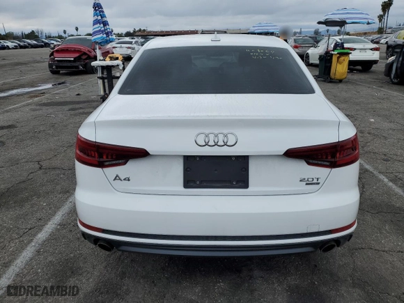 2018 Audi A4 Premium with VIN WAUKMAF49JA048683, listed as a Copart auction lot 43836735 with 63,429 mi miles and Salvage Title. Bid and sale history available at carsss.com. Image 6.