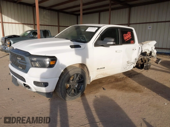 2022 Ram 1500 Big Horn with VIN 1C6SRFFTXNN351308, listed as a IAAI auction lot 41424332 with 271,908 mi miles and . Bid and sale history available at DreamBid. Image 17.