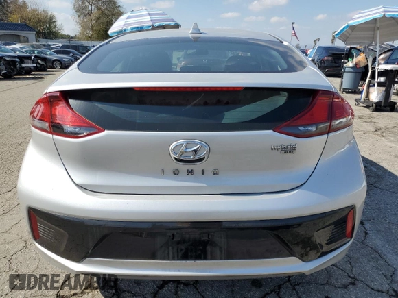 2017 Hyundai Ioniq Blue with VIN KMHC65LC4HU039513, listed as a Copart auction lot 44411035 with 125,935 mi miles and Salvage Title. Bid and sale history available at DreamBid. Image 6.