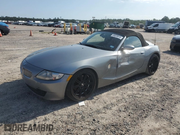 2006 BMW Z4 3.0si with VIN 4USBU53566LX00267, listed as a Copart auction lot 55820915 with 143,288 mi miles and Salvage title. Bid and sale history available at DreamBid. Image 1.