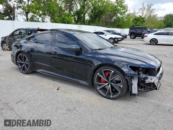 2022 Audi RS 7 z VIN WUAPCBF27NN905150, wystawiony jako Copart lot #55993395 z przebiegiem 30 948 mil mil oraz Szkody całkowita. Historia ofert i sprzedaży dostępna na DreamBid. Obrazek 4.